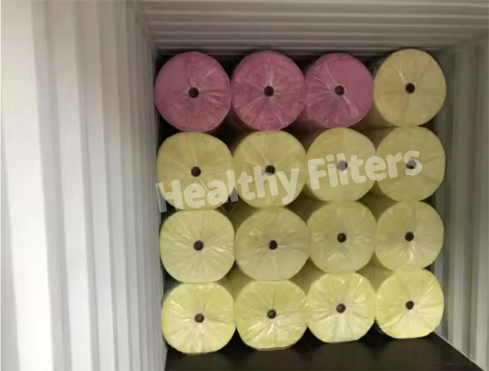 HVAC Filters Synthetic Fiber Pocket Filters Featured F6 High Dust Capacity Yellow Bag Filter Air Filtration System