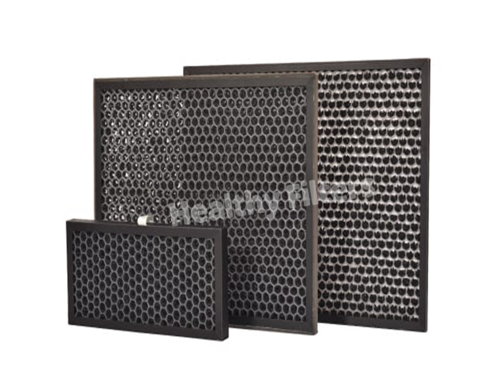 Aluminum Cardboard Frame Plastic Honeycomb Activated Carbon Particle Range Hood Ventilation System Plate Type Activated Carbon Filter