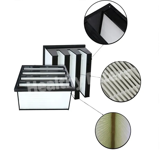 Industrial H13-U16 Plastic Frame Hepa Filterfor Ventilation HVAC Air Conditioning System