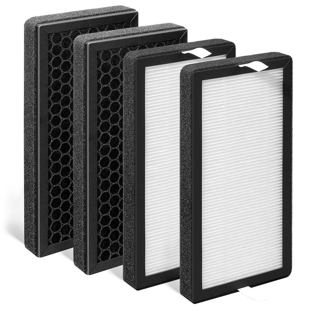 Replacement Filter Compatible with FTotalClean Desktop Air Purifier AP-DT10BK and AP-DT10WT,3-in-1 Ture HEPA Filter and Activated Carbon Filter