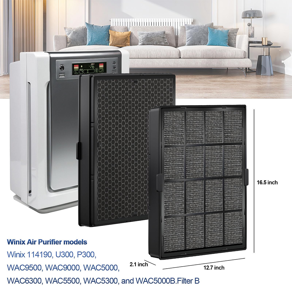 Replacement HEPA Filter B 114190 Compatible with Winix Air Purifier 9500 U300 P300 Wac9000 Wac9500