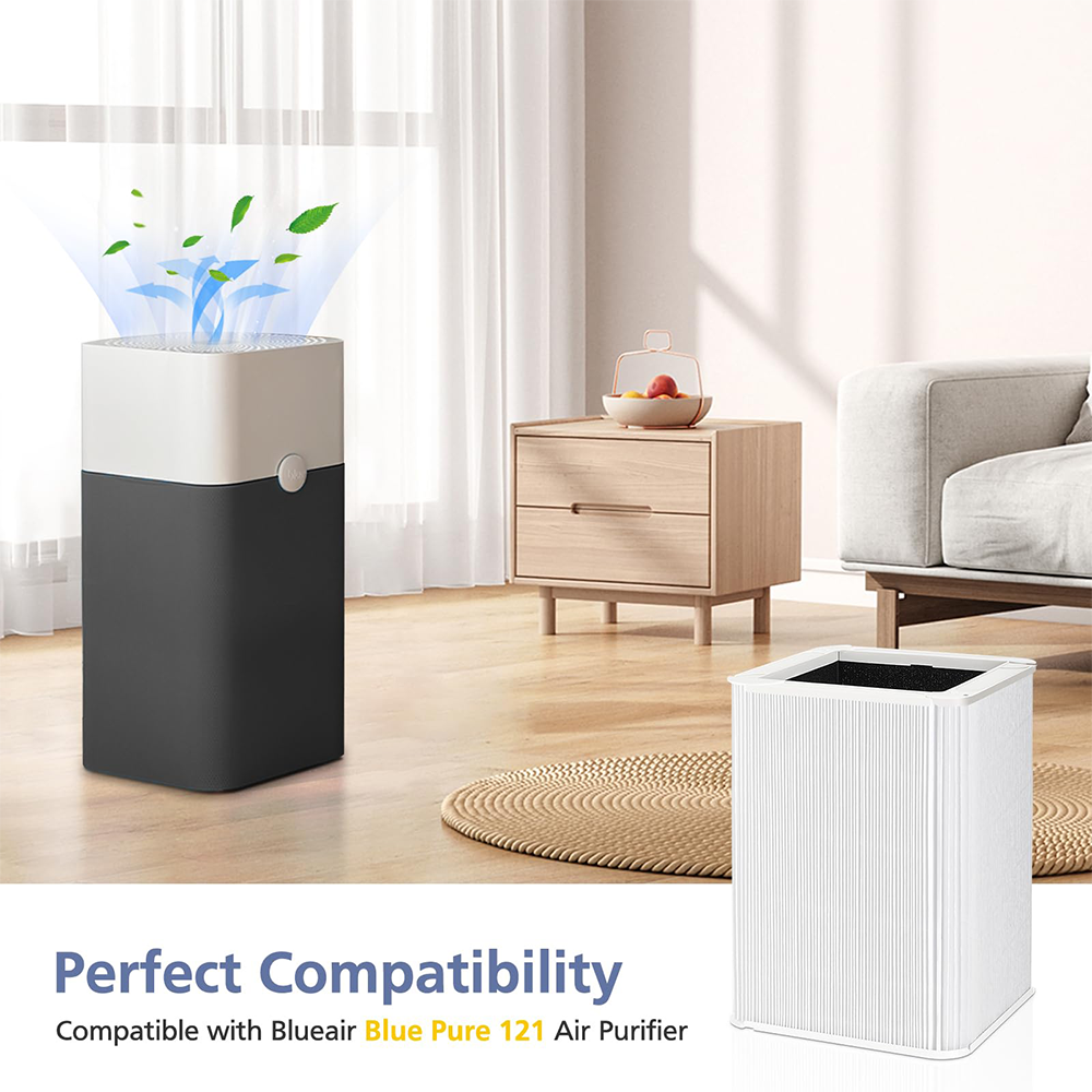 121 Replacement Filter Compatible with Blueair Blue Pure 121 Air Purifier, 2-in-1 HEPA Filters with Parti-cle and Activated Carbon Replacement Filter