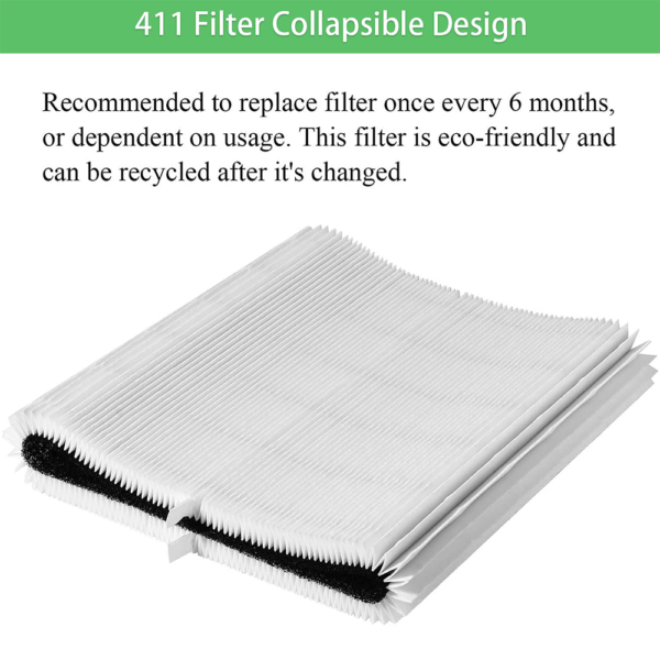 Replacement Filters for Blueair Blue Pure 411 411+ Auto Mini - Parts with Silent Activated Carbon, Fit for Cleaner Pet Filter