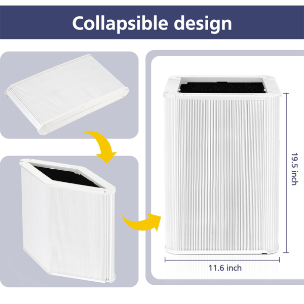 121 Replacement Filter Compatible with Blueair Blue Pure 121 Air Purifier, 2-in-1 HEPA Filters with Parti-cle and Activated Carbon Replacement Filter