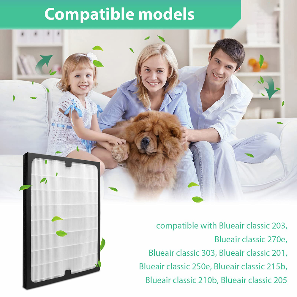 Replacement Filter for Blueair 200 & 300 series - Compatible with Blueair Classic 203, 270E, 303, 201, 250E, 215B, 210B, 205, 200/300 Series Filters